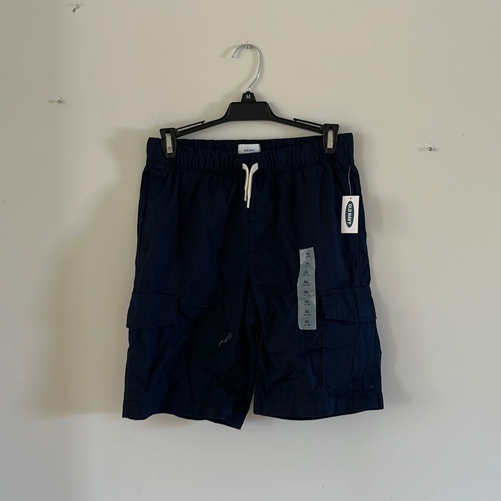 Boys navy blue cotton shorts